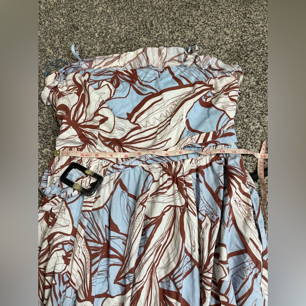 Nicholas the Label Julie Poplin Maxi Dress Mocha Etched Floral Sz 4 Garden - Picture 14 of 16